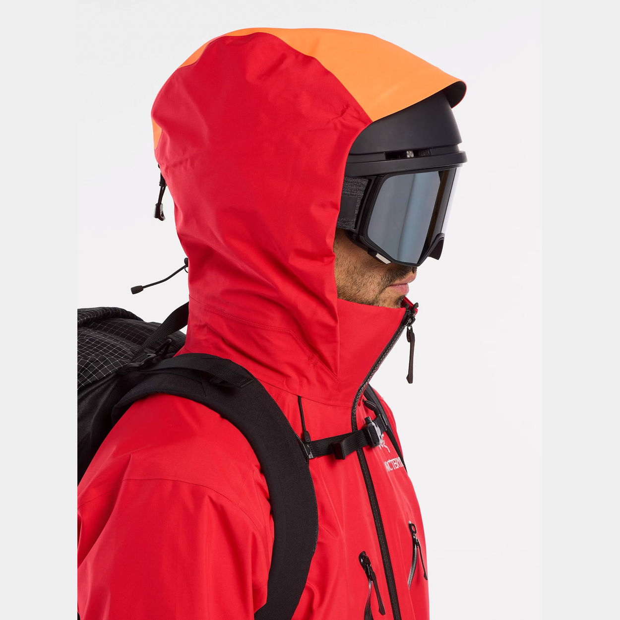 Ski Guide Jacket — hood with goggles