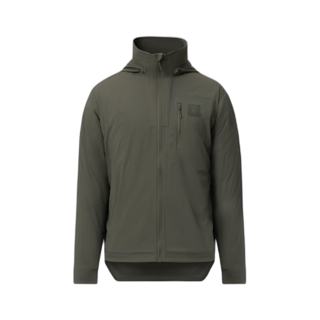 On form frontal photo of the Tomahawk Performance Crosswind Jacket, a tactical wind jacket, in Ranger Green.
