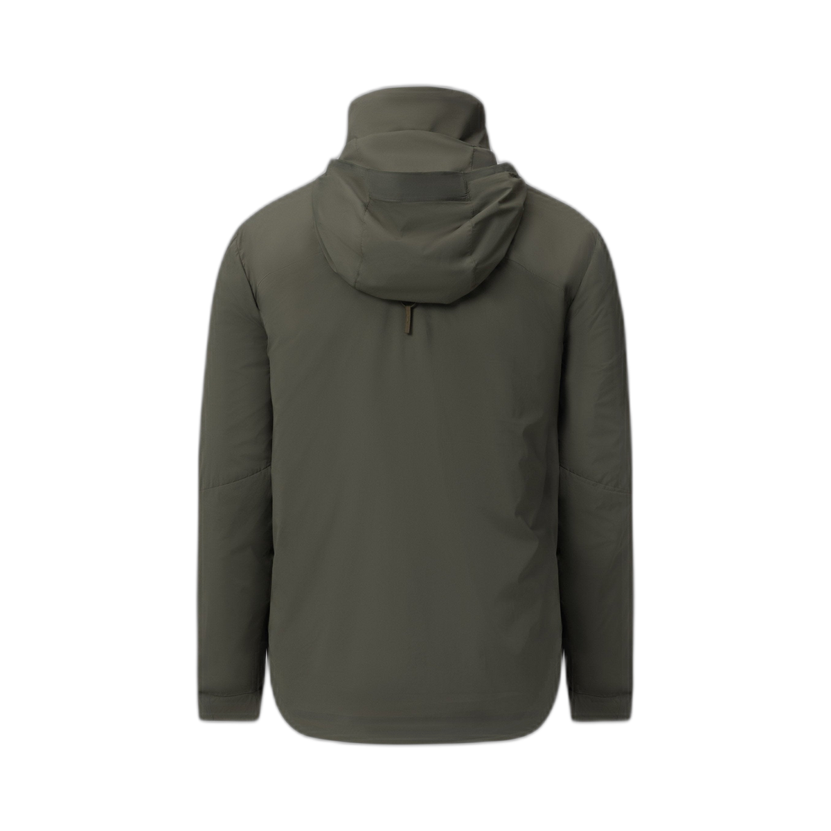 On form back photo of the Tomahawk Performance Crosswind Jacket, a tactical windbreaker, in Ranger Green.
