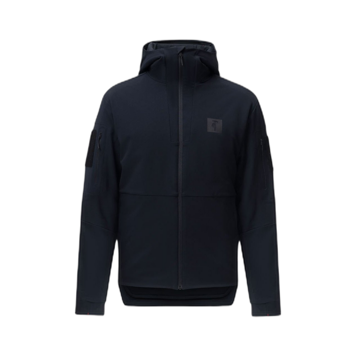 On form frontal photo of the Tomahawk Performance Instructor Jacket, a tactical insulated softshell jacket, in Black.