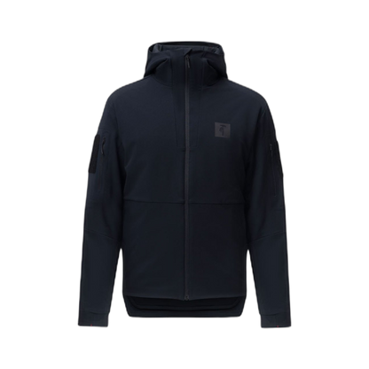 On form frontal photo of the Tomahawk Performance Instructor Jacket, a tactical insulated softshell jacket, in Black.