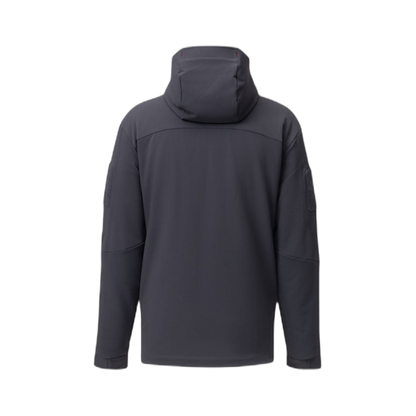 On form back photo of the Tomahawk Performance Instructor Jacket, an insulated softshell tactical jacket, in Urban Grey.