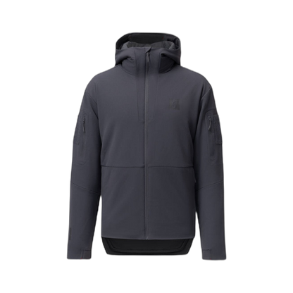 On form frontal photo of the Tomahawk Performance Instructor Jacket, a tactical insulated softshell jacket, in Urban Grey.