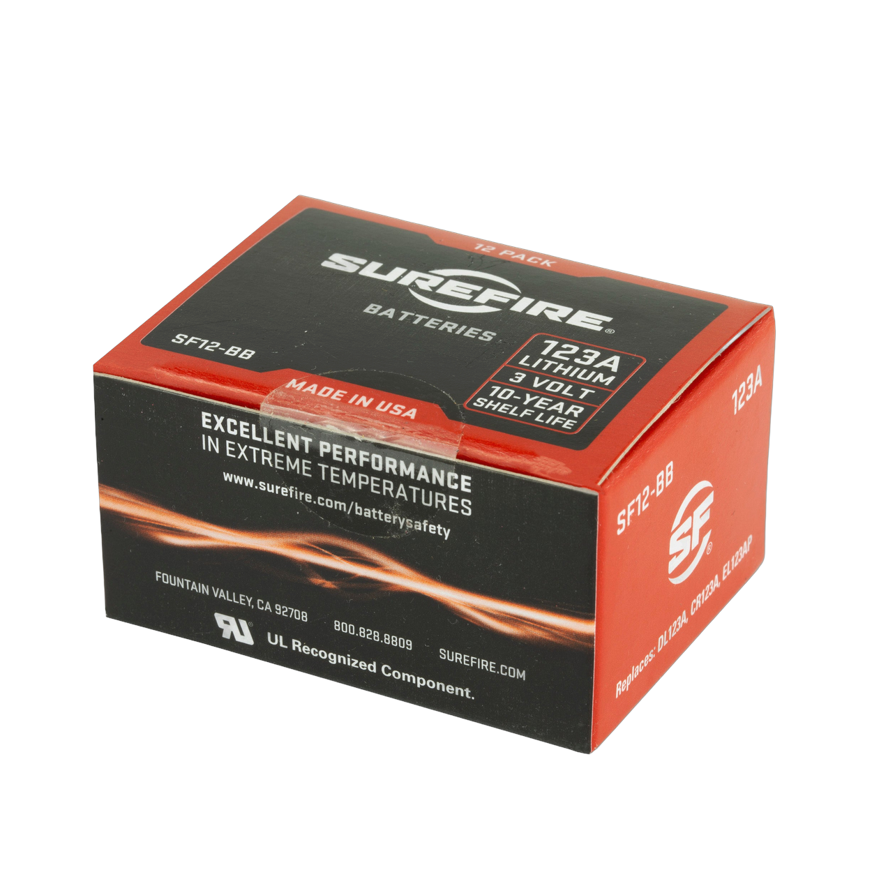 SUREFIRE SF123A BATTERIES 12PK