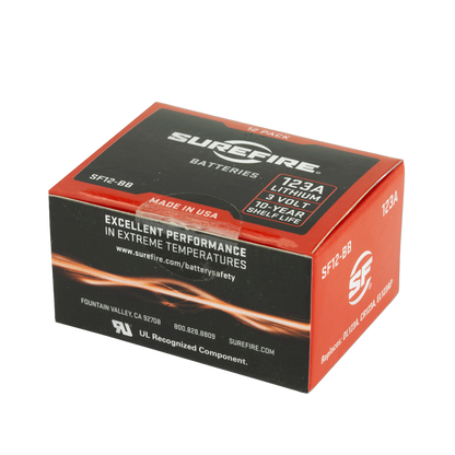 SUREFIRE SF123A BATTERIES 12PK